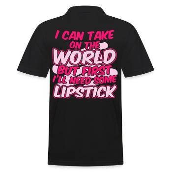 Paint It Black Dark Lipstick Lover - Men's Polo Shirt - black - Back - Kai (181cm)