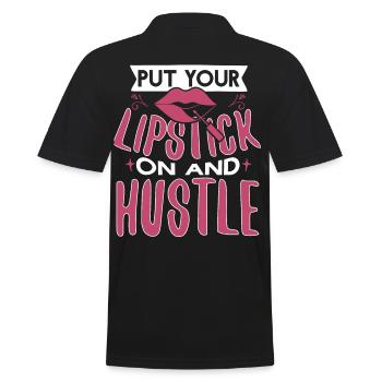 There Is Nothing That Lipstick Cant Fix - Men's Polo Shirt - black - Back - Kai (181cm)