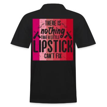 Lipstick Makes Everything Better - Men's Polo Shirt - black - Back - Kai (181cm)