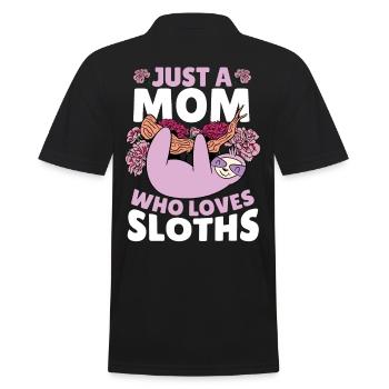 Juste une maman qui aime les paresseux Paresseux Maman - Polo Homme - noir - Dos - Kai (181cm)