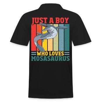 Juste un garçon qui aime Mosasaurus préhistorique - Polo Homme - noir - Dos - Kai (181cm)