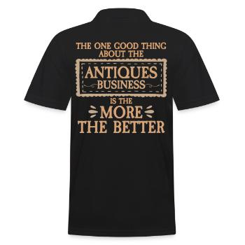 The Good Thing About Antiques - Men's Polo Shirt - black - Back - Kai (181cm)