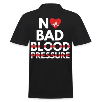 No Bad Blood Pressure - Men's Polo Shirt - black - Back - Kai (181cm)