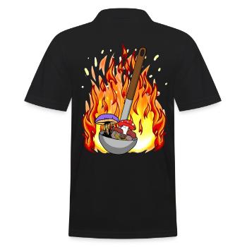 Champignons Cuisson Cuisine médiévale venimeuse - Polo Homme - noir - Dos - Kai (181cm)