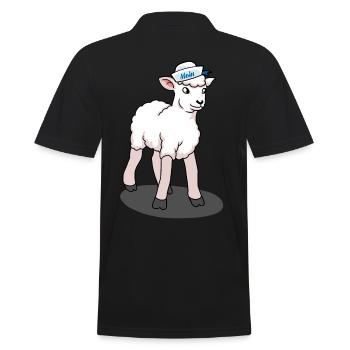 Moin Mer du Nord Mer Baltique Côte des moutons Allemagne du Nord - Polo Homme - noir - Dos - Kai (181cm)