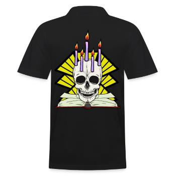 Ghost Ghost Hour Midnight Horror Halloween - Men's Polo Shirt - black - Back - Kai (181cm)
