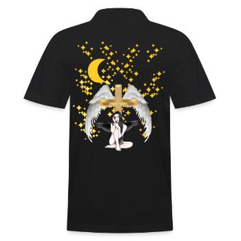 Croix céleste Ange Ciel au-delà de la mort - Polo Homme - noir - Dos - Kai (181cm)