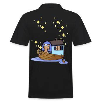 Ahoi Rowing Boat Boat Paddle Boat Sailboat Maritime - Men's Polo Shirt - black - Back - Kai (181cm)