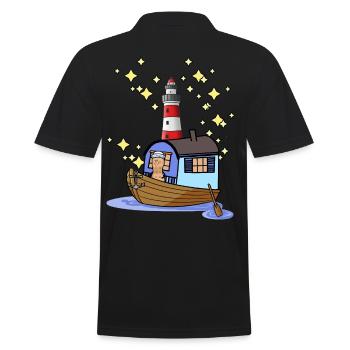 Peanut Sailor Boat Lighthouse Voyage d’aventure - Polo Homme - noir - Dos - Kai (181cm)
