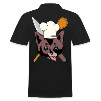 Chats Cuisine Cuisinier Cuillère de cuisine Couteaux de cuisine Professions - Polo Homme - noir - Dos - Kai (181cm)