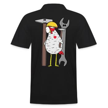 Construction de chantier de casque de sécurité de poulet d’outil de chantier - Polo Homme - noir - Dos - Kai (181cm)
