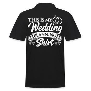 This Is My Wedding Planning Shirt Wedding Planner - Männer Poloshirt - Schwarz - Hinten - Kai (181cm)