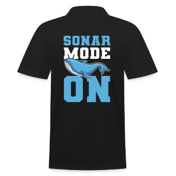 Mode sonar sur les sciences marines Biologiste marin - Polo Homme - noir - Dos - Kai (181cm)
