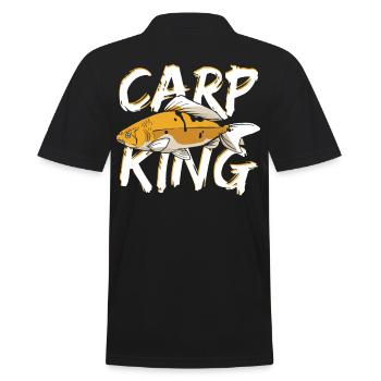 Carp King Carp Fishing Fishing - Männer Poloshirt - Schwarz - Hinten - Kai (181cm)