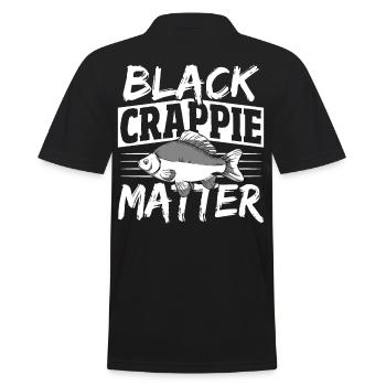 Black Crappie Matter Crappie Fishing Fish Hunting - Men's Polo Shirt - black - Back - Kai (181cm)
