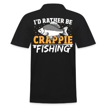 Je préfère être Crappie Pêche Pêche Fish Hunting - Polo Homme - noir - Dos - Kai (181cm)