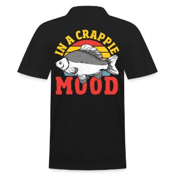 In a Crappie Mood Crappie Fishing Fish Hunting - Men's Polo Shirt - black - Back - Kai (181cm)
