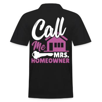Call Me Mrs. Homeowner Housewarming Party - Männer Poloshirt - Schwarz - Hinten - Kai (181cm)