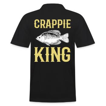 Crappie King Crappie Fishing Fish Hunting - Men's Polo Shirt - black - Back - Kai (181cm)