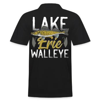 Pêche au doré jaune du lac Érié Chasse au poisson - Polo Homme - noir - Dos - Kai (181cm)