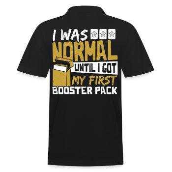 I Was Normal Until My First Booster Pack Trading - Männer Poloshirt - Schwarz - Hinten - Kai (181cm)