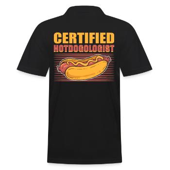 Certified Hotdogolist Hot Dog Food - Männer Poloshirt - Schwarz - Hinten - Kai (181cm)