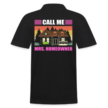 Call Me Mrs. Homeowner Housewarming Party - Männer Poloshirt - Schwarz - Hinten - Kai (181cm)