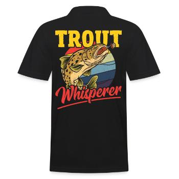 Trout Whisperer Trout Fishing Fish Hunting - Männer Poloshirt - Schwarz - Hinten - Kai (181cm)