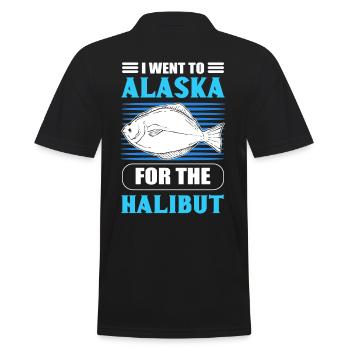 I Went to Alaska for the Halibut Fishing Fish - Men's Polo Shirt - black - Back - Kai (181cm)