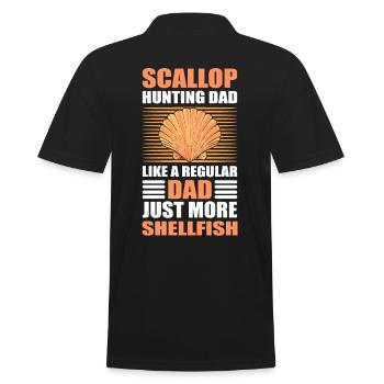 Scallop Hunting Dad Like A Regular Dad Just More - Männer Poloshirt - Schwarz - Hinten - Kai (181cm)