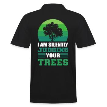 Baumpfleger Holzfäller Wald Förster Kettensäge Nat - Männer Poloshirt - Schwarz - Hinten - Kai (181cm)