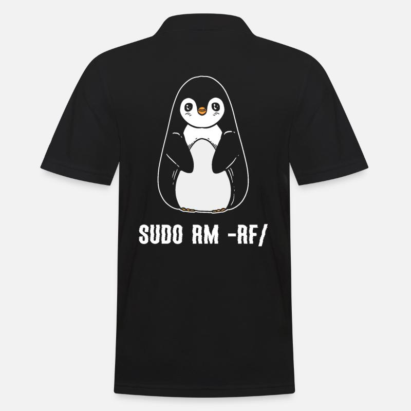 sudo rm rf / Linux Computer Programmer - Männer Poloshirt - Schwarz