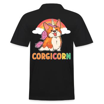 Corgicorn Welsh Corgi Licorne Chien - Polo Homme - noir - Dos - Kai (181cm)