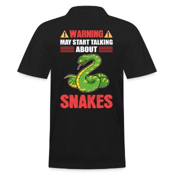 Warning May Start Talking About Snakes Snake - Men's Polo Shirt - black - Back - Kai (181cm)