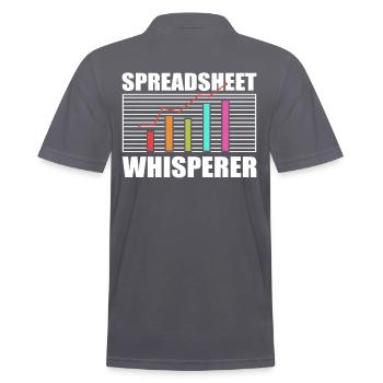 Spreadsheet Whisperer Accountant Accounting CPA - Men's Polo Shirt - charcoal grey - Back - Nico (186cm)