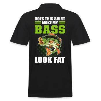 Does This Shirt Make My Bass Look Fat Fish Bass - Men's Polo Shirt - black - Back - Kai (181cm)