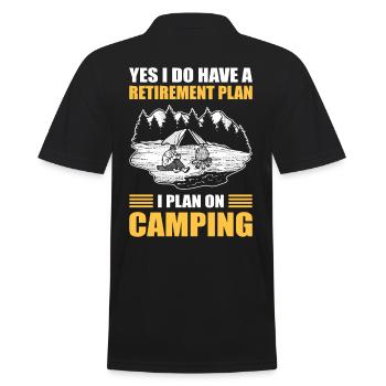 Oui J’ai un plan de retraite Je prévois camper - Polo Homme - noir - Dos - Kai (181cm)