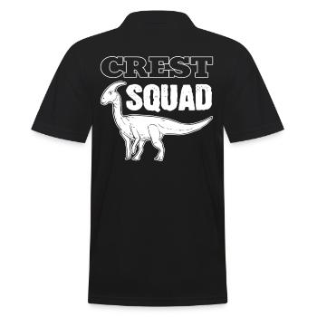 Crest Squad Parasaurolophus Dinosaur - Men's Polo Shirt - black - Back - Kai (181cm)