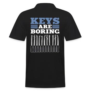 Keys Are Boring Locksmith Locksmithing - Männer Poloshirt - Schwarz - Hinten - Kai (181cm)