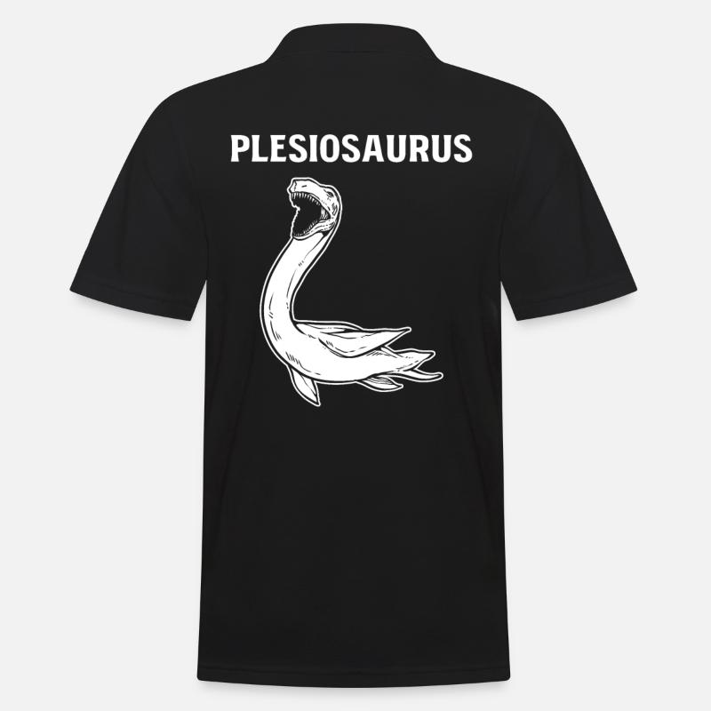 Plesiosaurus Dinosaur - Men's Polo Shirt - black