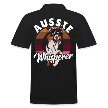 Aussie Whisperer Australian Cattle Dog - Men's Polo Shirt - black - Back - Kai (181cm)
