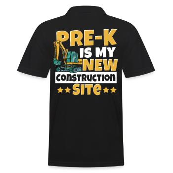 Pre-k est mon nouveau chantier de construction Retour à l’école - Polo Homme - noir - Dos - Kai (181cm)