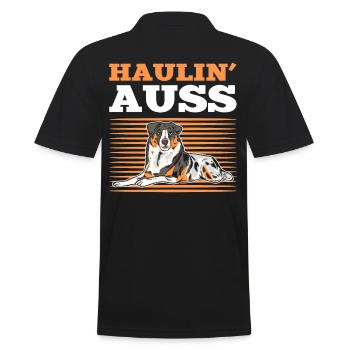Haulin Auss Aussie Australian Cattle Dog - Men's Polo Shirt - black - Back - Kai (181cm)