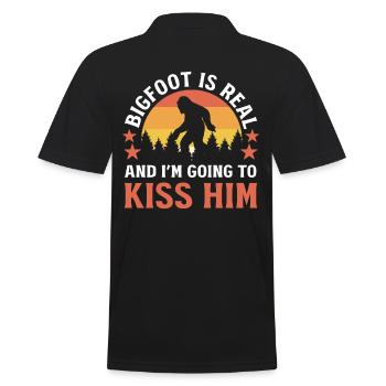 Bigfoot Sasquatch Yeti Créature Mythique Monstre B - Polo Homme - noir - Dos - Kai (181cm)
