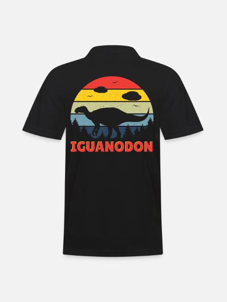 Iguanodon Dinosaur - Männer Poloshirt - Schwarz