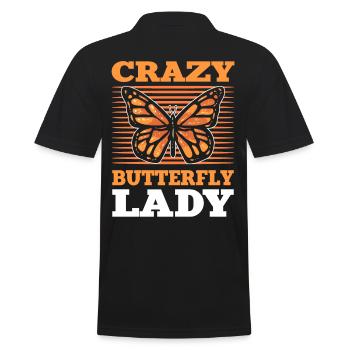 Crazy Butterfly Lady Monarque Papillon - Polo Homme - noir - Dos - Kai (181cm)