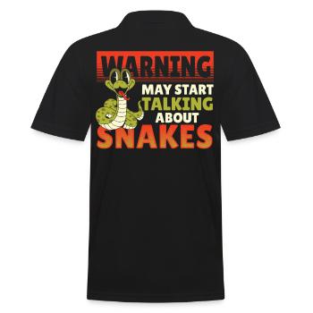 Warning May Start Talking About Snakes Snake - Männer Poloshirt - Schwarz - Hinten - Kai (181cm)