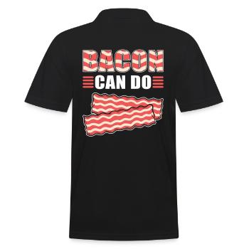 Bacon Can Do Ham Bacon and Egg - Men's Polo Shirt - black - Back - Kai (181cm)
