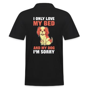 Je n’aime que mon lit et mon chien Je suis désolé propriétaire du chien - Polo Homme - noir - Dos - Kai (181cm)