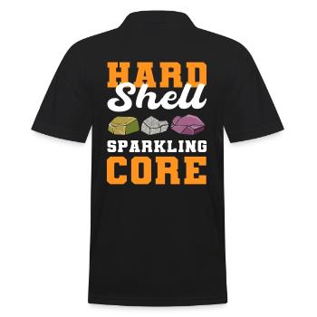 Hard Shell Sparkling Core Mineral Collecting - Männer Poloshirt - Schwarz - Hinten - Kai (181cm)